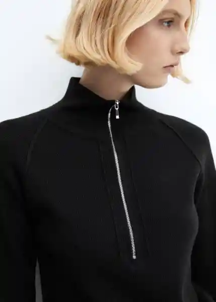 Jersey Rolon Negro Talla 24 Mujer Mango