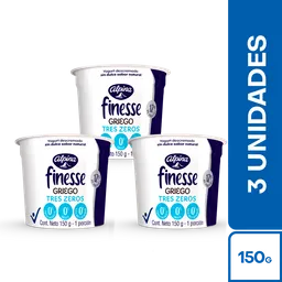 3 x Yogurt Griego Finesse Tres Zeros 150 g