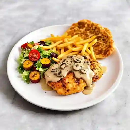 Filete de Pollo en Salsa de Champiñones
