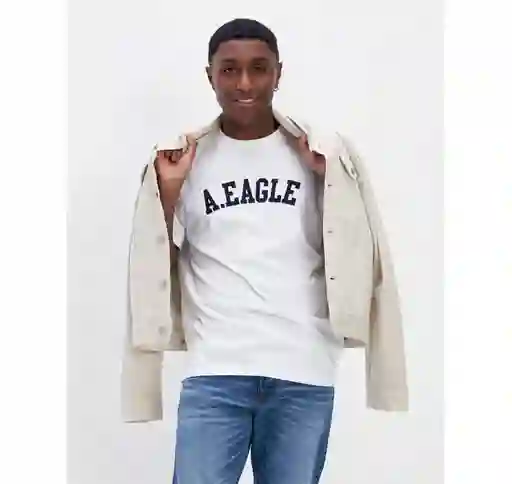Camiseta Hombre Color Blanco T. X-SMALL American Eagle