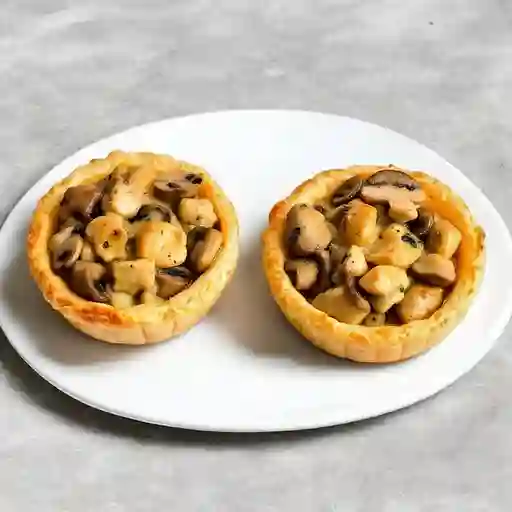 Tartaletas de pollo con champiñones x 20