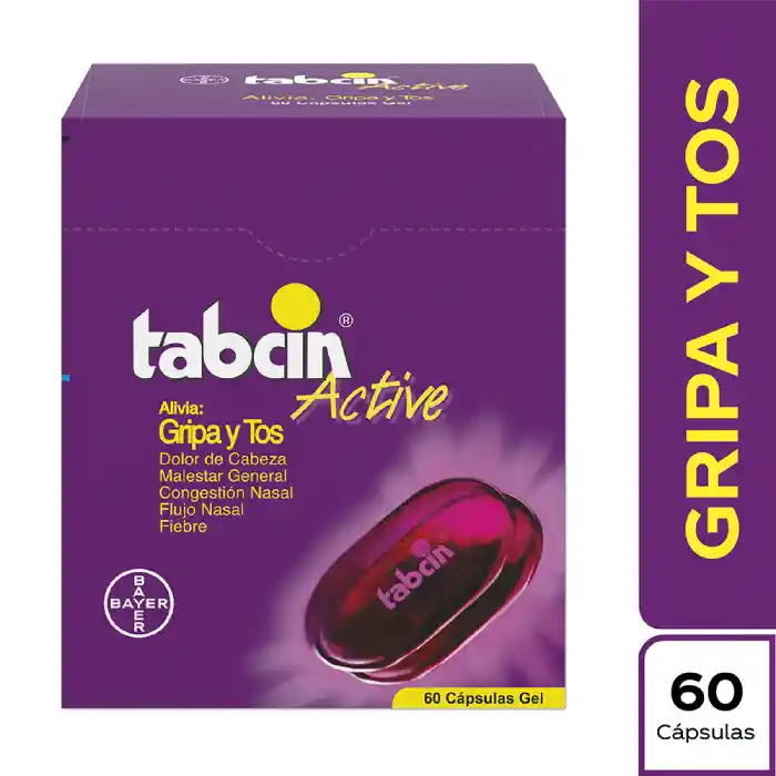 Tabcin Active Liquid Gel Caja x 60 cap