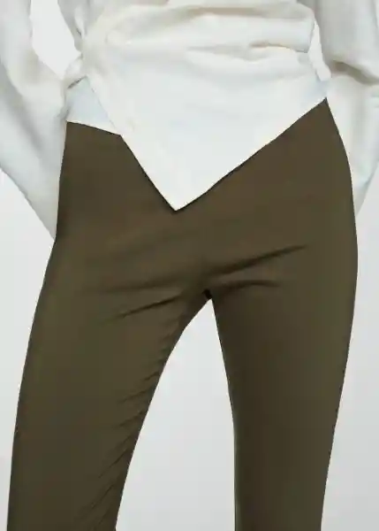 Leggings Lora Khaki Talla XS Mujer Mango