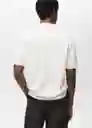 Camiseta Polo Arraona Offwhite Talla M Hombre Mango