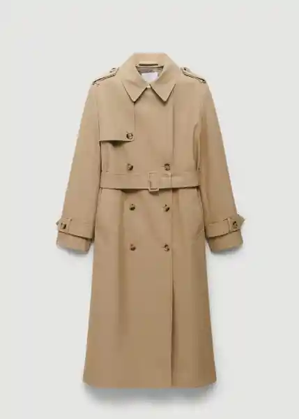 Gabardina Trench Eiffel Beige Talla XL Mujer Mango