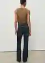 Jean Fiona Tejano Oscuro Talla 38 Mujer Mango