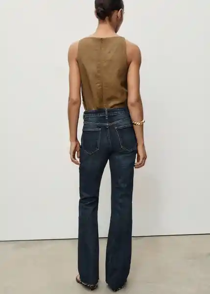 Jean Fiona Tejano Oscuro Talla 38 Mujer Mango