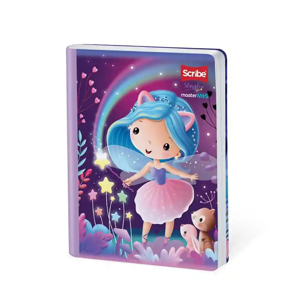 Cuaderno Starglow Master Mas Doble Linea / Ferrocarril 100 Hojas Cosido Scribe