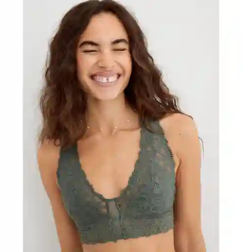 Brasier Bralette Aerie Color Verde Talla Small American Eagle