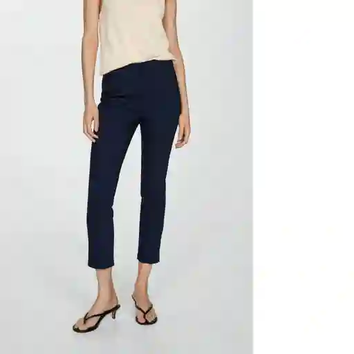 Pantalón Malu5-h Navy Talla 38 Mujer Mango