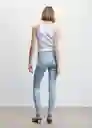 Pantalón Jean Soho Tejano Claro Talla 32 Mujer Mango