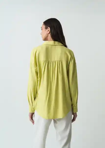 Camisa Coral Mujer Verde Tilo Medio T L 012G377 Naf Naf