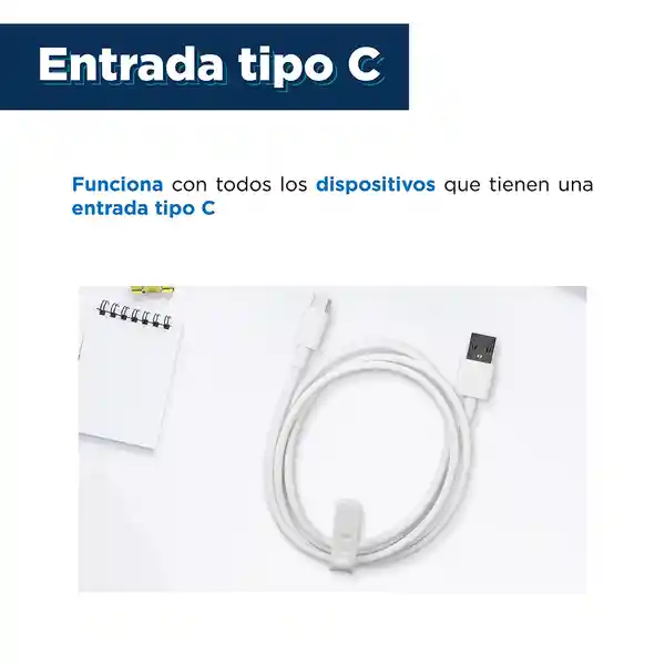 Cable de Datos 5A Carga Rápida Tipo C Blanco 1 M Miniso