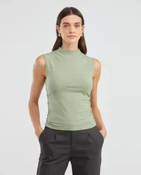 Camiseturtleneck Tank Top Verde Aplomado Claro Talla S Mujer Chevignon