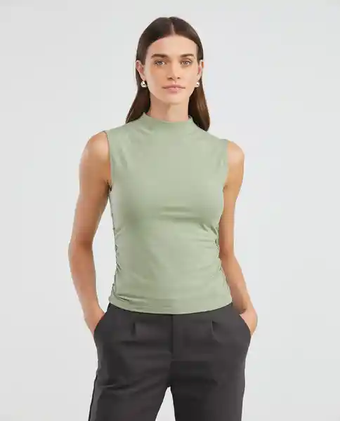 Camiseturtleneck Tank Top Verde Aplomado Claro Talla S Mujer Chevignon