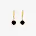 Bangle Up Aretes Celest Dorado y Negro