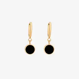 Bangle Up Aretes Celest Dorado y Negro