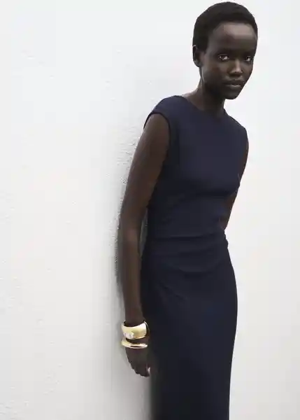 Vestido Basilea Navy Talla XS Mujer Mango