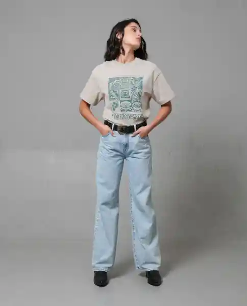 Camiseta Mujer Beige M 203G003_BEI161105 Rifle