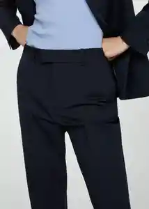 Pantalón Boreal Marino Talla 44 Mujer Mango