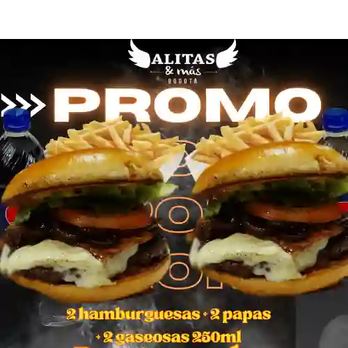 Combo Hamburguesa Sencilla para 2