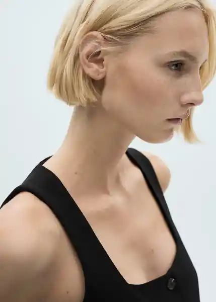 Chaleco Ava Negro Talla L Mujer Mango