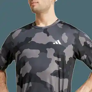 Adidas Camiseta Camo Aop T Para Hombre Negro Talla Ref: IS6153