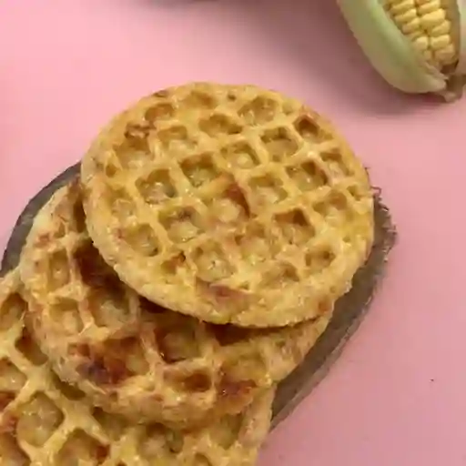 Waffles de choclo sin queso