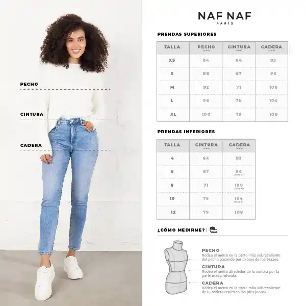 Naf-Naf blusa manga corta martina indigo claro talla l mujer Naf-Naf