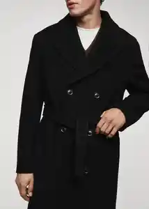 Abrigo Fisal Negro Talla XL Hombre Mango