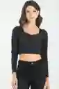 Crop Top Atwood Color Negro Talla M Ragged