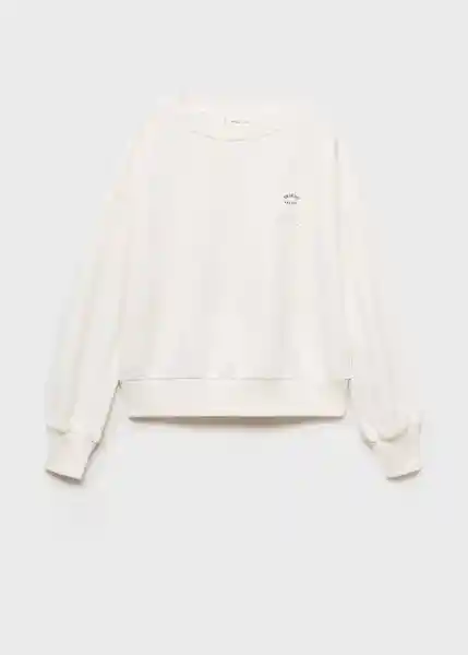 Buzo Sudadera Patch Offwhite Talla 14 Niñas Mango