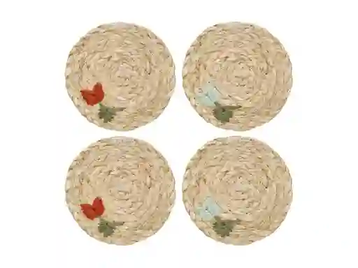 Set Posavasos en Fibra Natural Casaideas