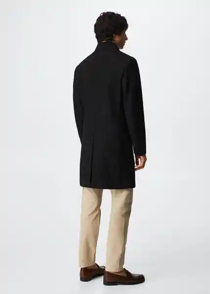 Abrigo Funnel Negro Talla XL Hombre Mango