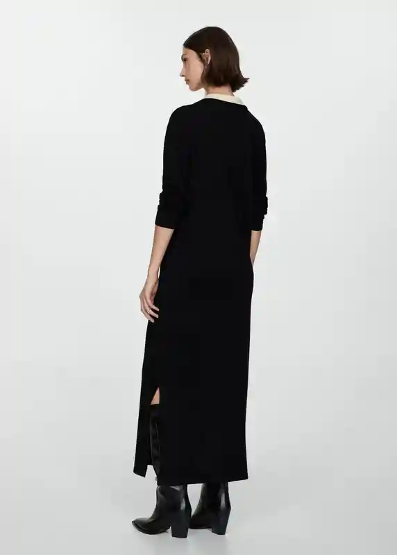 Vestido Bianca-a Negro Talla S Mujer Mango