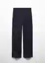 Pantalón Maketa Navy Talla 46 Mujer Mango