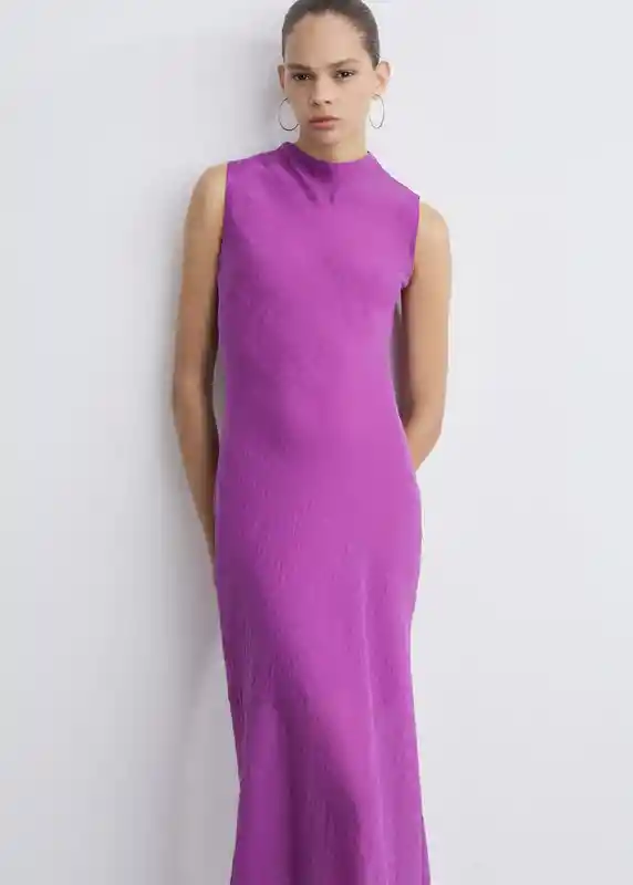 Vestido Gracy2 Morado Talla S Mujer Mango