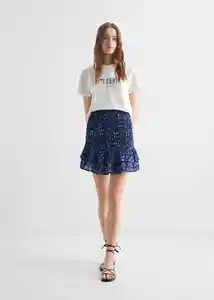 Falda Caribes Azul Talla 18 Teen Niñas Mango