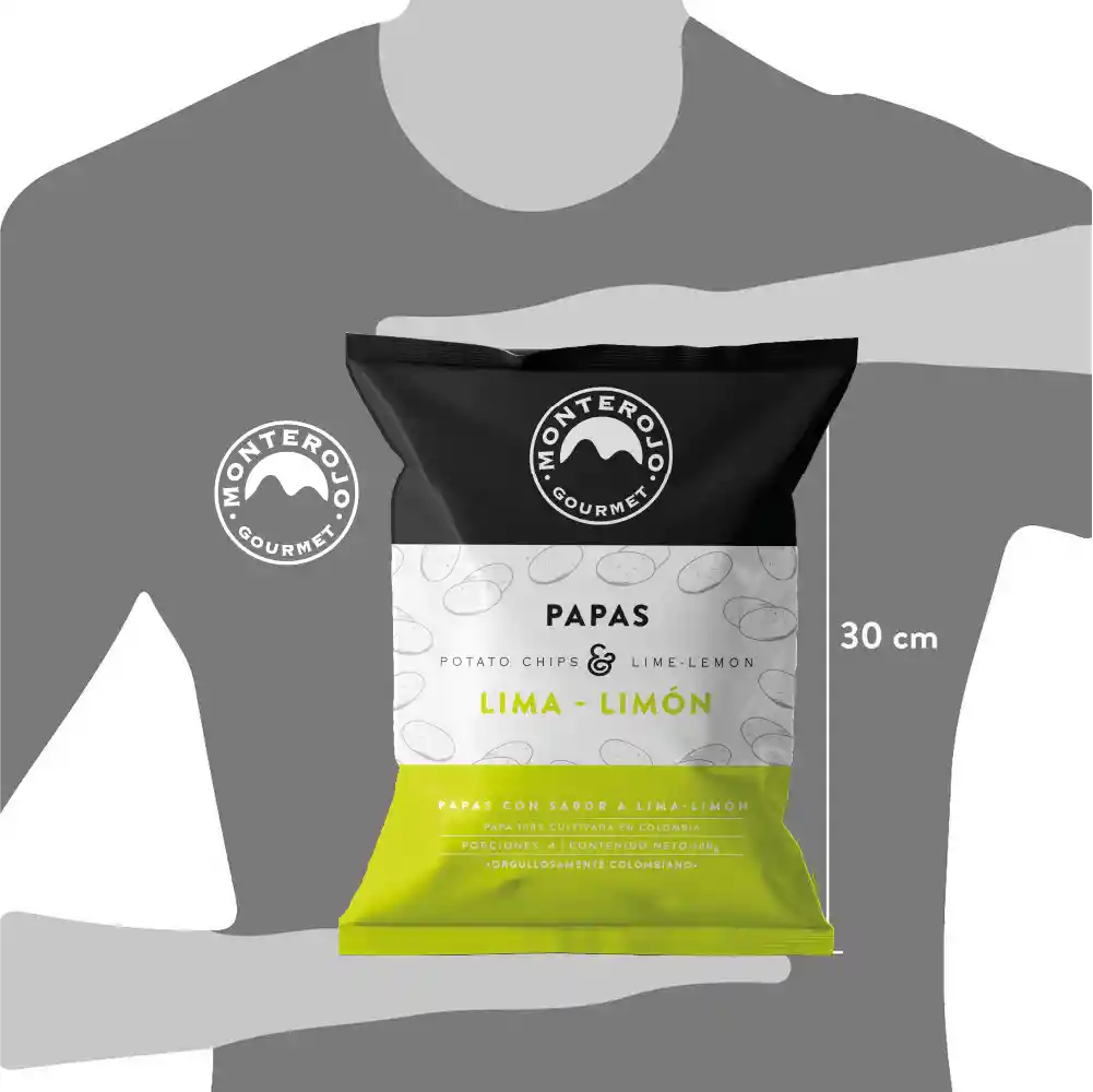 Monte Rojo Papas Lima Limón 100 gr