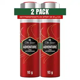 Antitraspirante en spray para hombre Old Spice Adventure 93 g x 2 Unidades