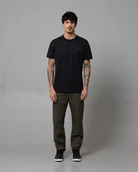 Camiseta Hombre Negro Talla L 100G005 Rifle