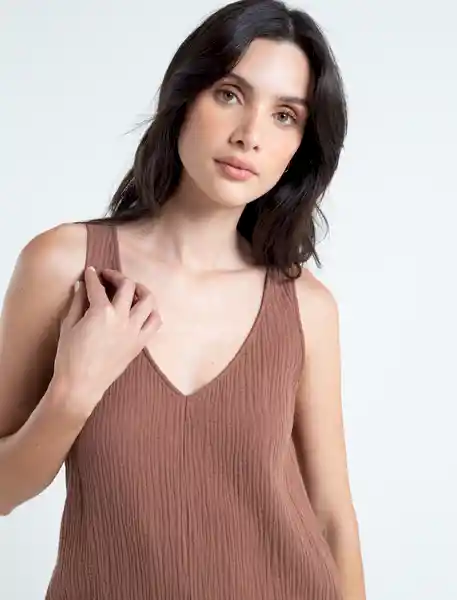  Enterizo Cocoa Mujer Cafe Azteca Medio Talla L Naf-Naf 