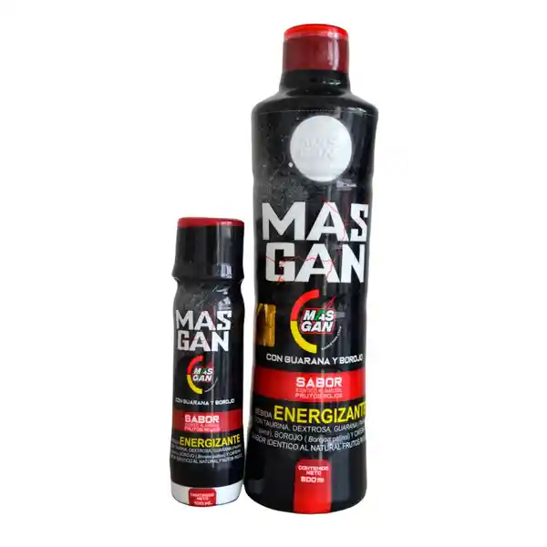 Mas Gan Energizante Guaraná y Borojo Frutos Rojos + Muestra