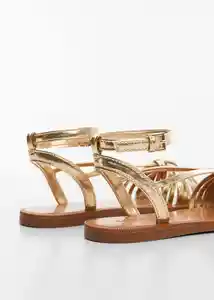 Sandalias Temis-A Oro Talla 29 Niñas Mango