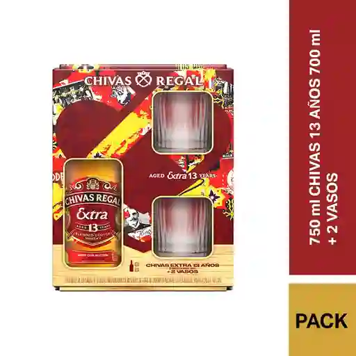 Chivas Regal Whisky 13 Años + Chivas Regal Vaso