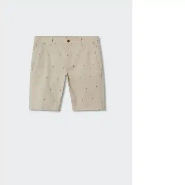 Bermudas Tinos Beige Talla 44 Hombre Mango