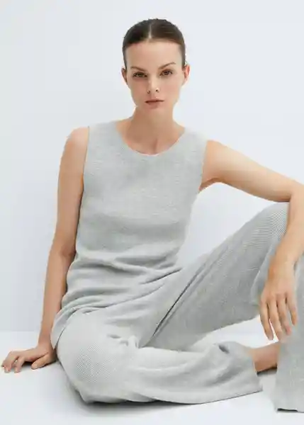 Top Pijama Avellana Gris Claro Vigoré Talla M Mujer Mango