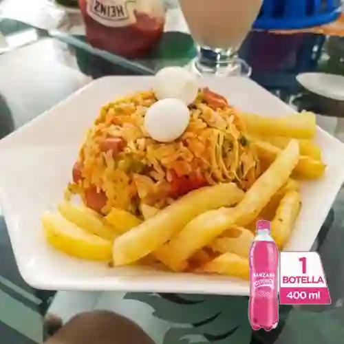 Combo Arroz con Pollo + Postobón Manzana 400 ml
