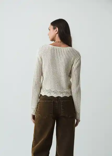 Saco Tejido Mujer Blanco Ponche Claro Talla M 582G089 Naf Naf