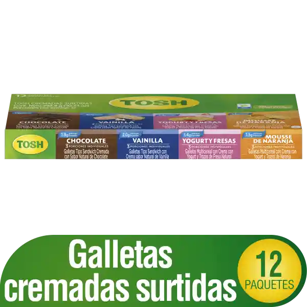 Tosh Galletas Cremadas Sabores Surtidos